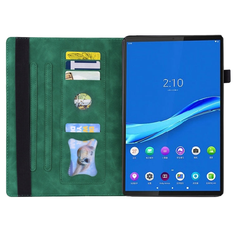 For Lenovo Tab M10 Plus 10.6 3rd Gen 2022 Business Shockproof Horizontal Flip Leather Tablet Case(Green) - Lenovo by PMC TechLife | Online Shopping South Africa | PMC TechLife | Buy Now Pay Later Mobicred