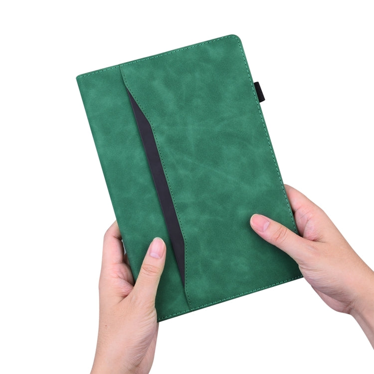 For Lenovo Tab M10 Plus 10.6 3rd Gen 2022 Business Shockproof Horizontal Flip Leather Tablet Case(Green) - Lenovo by PMC TechLife | Online Shopping South Africa | PMC TechLife | Buy Now Pay Later Mobicred