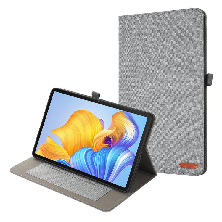 For Honor Pad 9 Pro / V8 Pro Fabric Leather Tablet Case(Grey) - Honor by PMC TechLife | Online Shopping South Africa | PMC TechLife | Buy Now Pay Later Mobicred