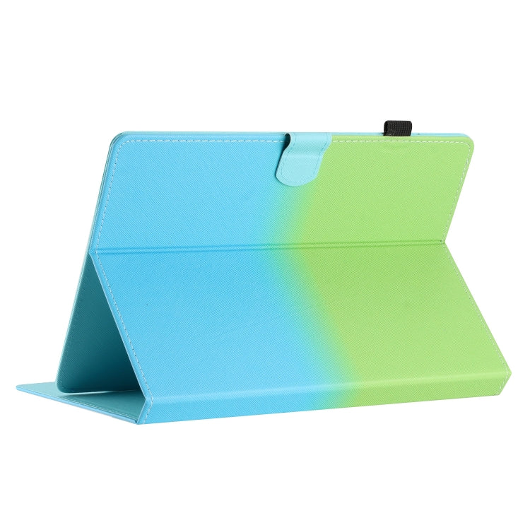 For 10 inch Universal Stitching Gradient Leather Tablet Case(Green Blue) - free shipping - PMC TechLife - Order now!