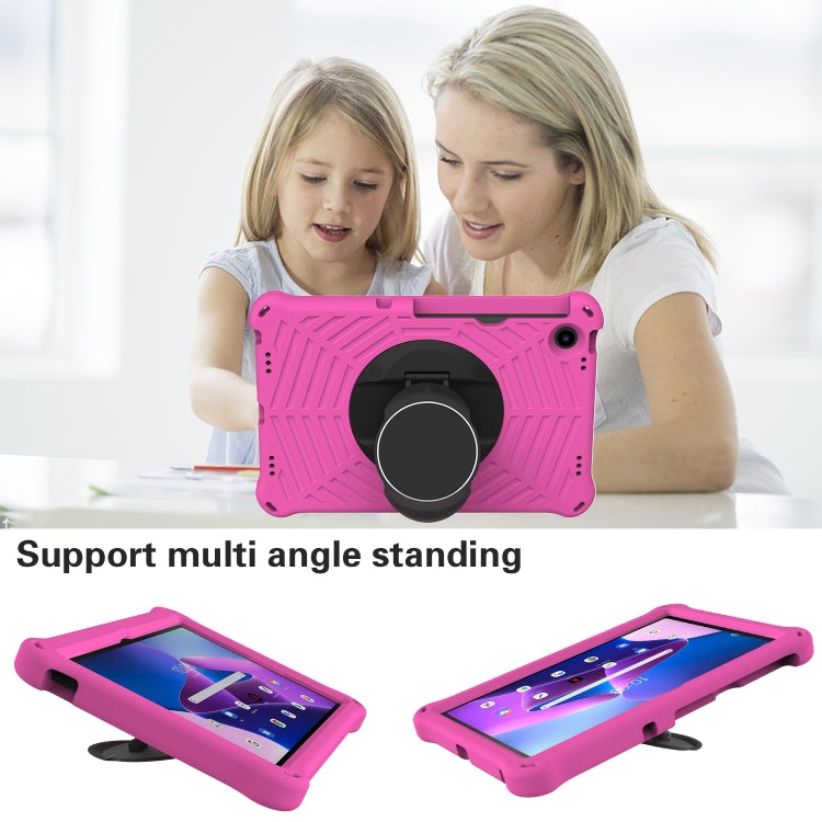 For Lenovo Tab M10 Plus 10.6 3rd Gen 2022 Spider King Silicone Protective Tablet Case(Rose Red) - Lenovo by PMC TechLife | Online Shopping South Africa | PMC TechLife | Buy Now Pay Later Mobicred
