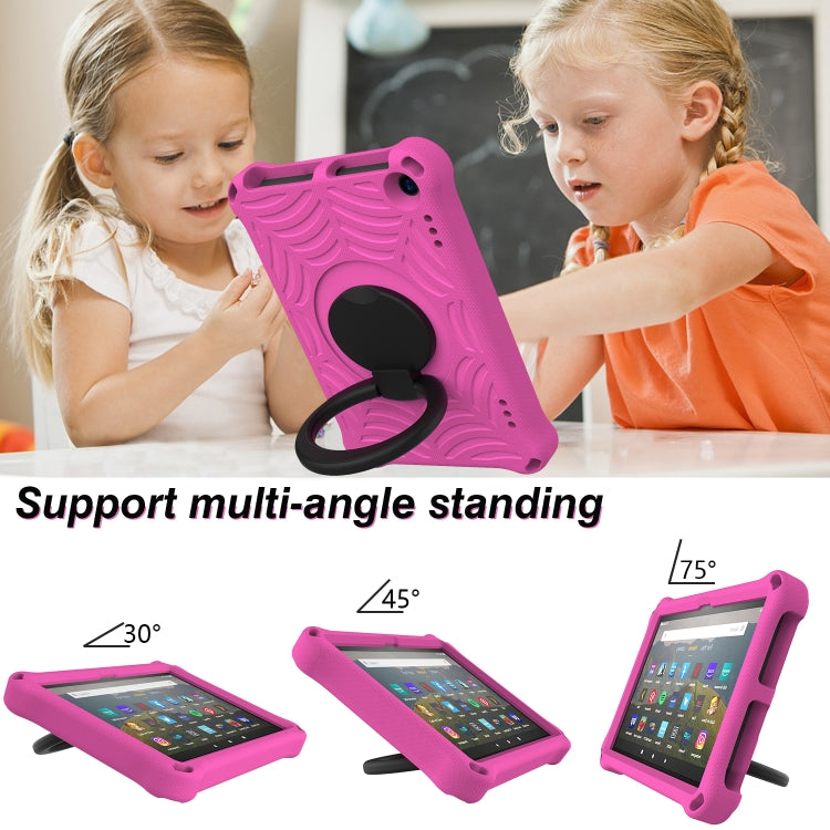 For Amazon Kindle Fire HD 8 2022 / 2020 Spider King Silicone Protective Tablet Case(Rose Red) - Amazon by PMC TechLife | Online Shopping South Africa | PMC TechLife | Buy Now Pay Later Mobicred
