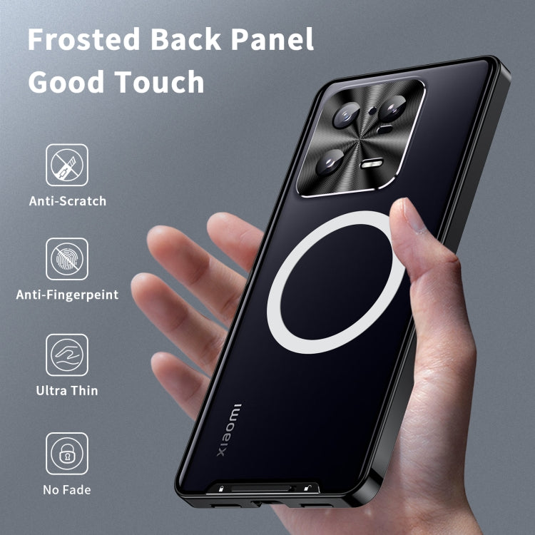 For Xiaomi 13 Pro MagSafe Magnetic Frosted Metal Phone Case(Black) - 13 Pro Cases by PMC TechLife | Online Shopping South Africa | PMC TechLife
