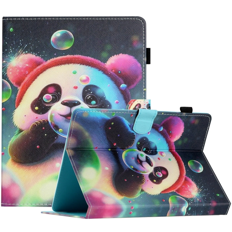For 10 inch Coloured Drawing Stitching Leather Tablet Case(Panda) - 10 - 11 inch by PMC TechLife | Online Shopping South Africa | PMC TechLife | Buy Now Pay Later Mobicred