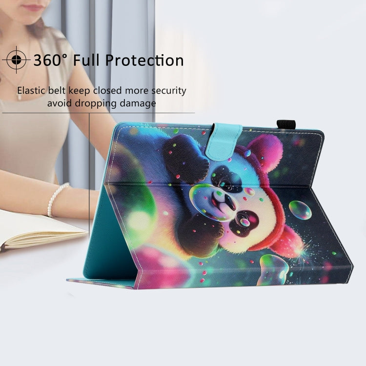 For 10 inch Coloured Drawing Stitching Leather Tablet Case(Panda) - 10 - 11 inch by PMC TechLife | Online Shopping South Africa | PMC TechLife | Buy Now Pay Later Mobicred