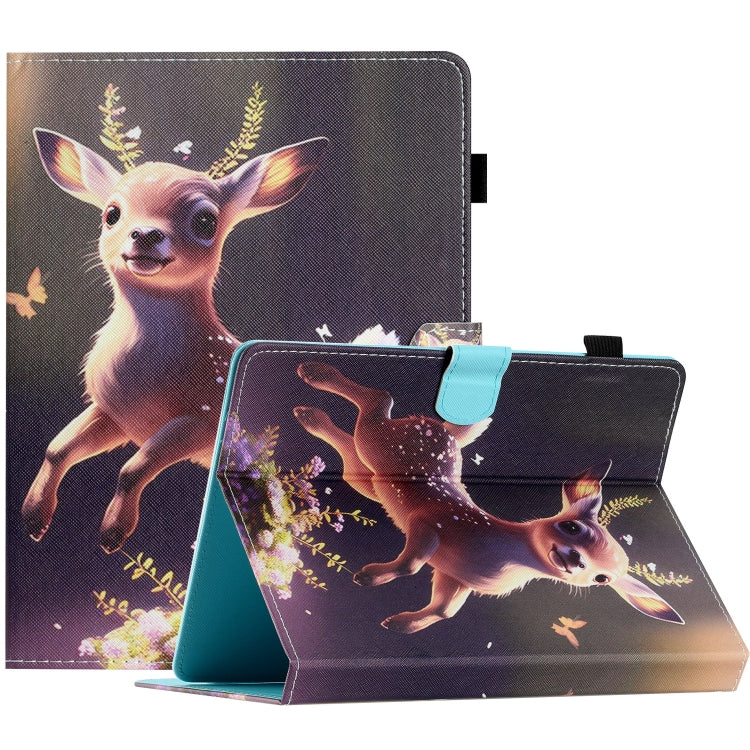 For 10 inch Coloured Drawing Stitching Leather Tablet Case(Deer) - 10 - 11 inch by PMC TechLife | Online Shopping South Africa | PMC TechLife | Buy Now Pay Later Mobicred