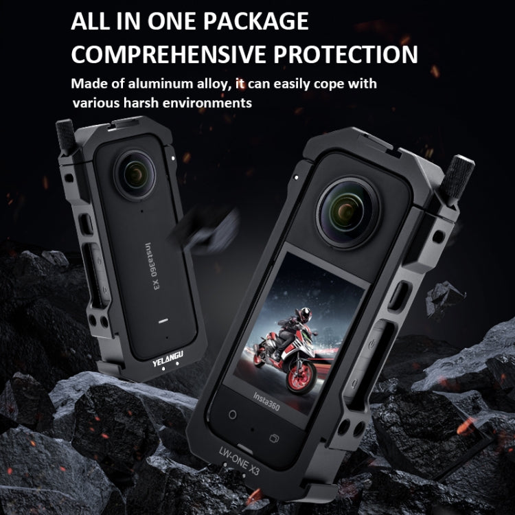 For Insta360 X3 YELANGU LW-ONE X3 Metal Cage Extended Frame Case With T1 Tripod - free shipping - PMC TechLife - Order now!