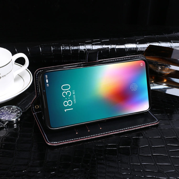 For Meizu 16T idewei Crocodile Texture Horizontal Flip Leather Case with Holder & Card Slots & Wallet(Dark Blue) - free shipping - PMC Jewellery - Order now!