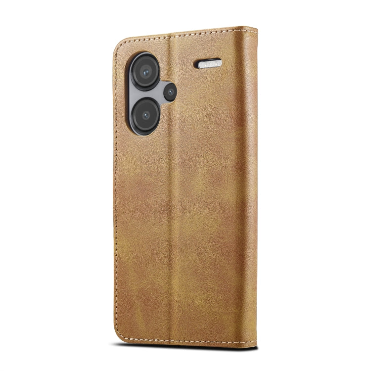 For Xiaomi Redmi Note 13 Pro+ LC.IMEEKE Calf Texture Leather Phone Case(Brown) - Note 13 Pro+ Cases by LC.IMEEKE | Online Shopping South Africa | PMC TechLife | Buy Now Pay Later Mobicred