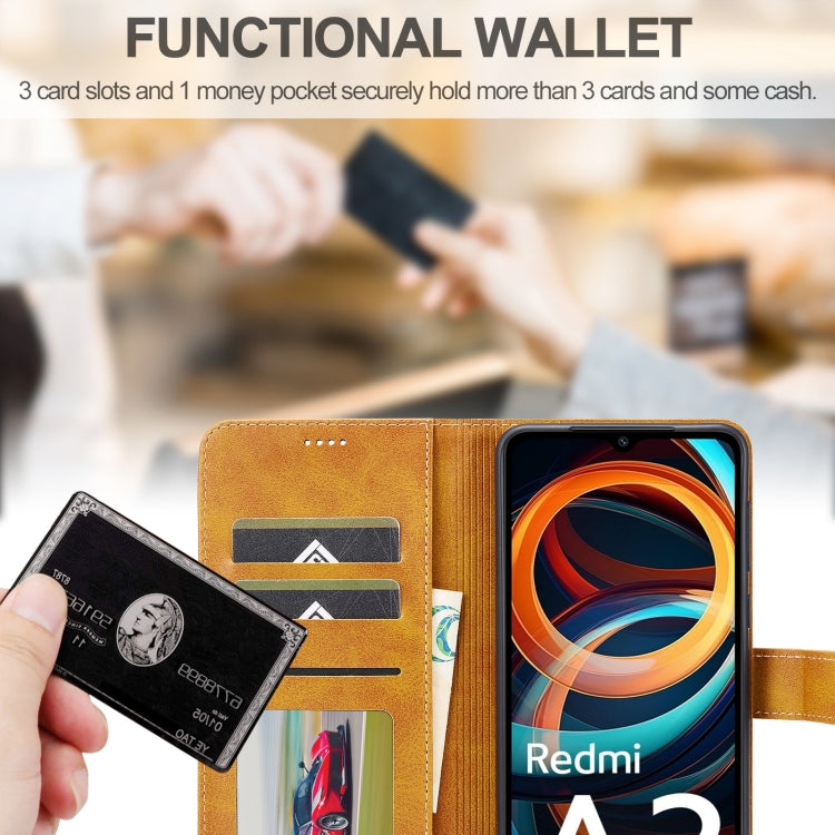 For Xiaomi Redmi A3 LC.IMEEKE Calf Texture Leather Phone Case(Brown) - Xiaomi Cases by LC.IMEEKE | Online Shopping South Africa | PMC TechLife