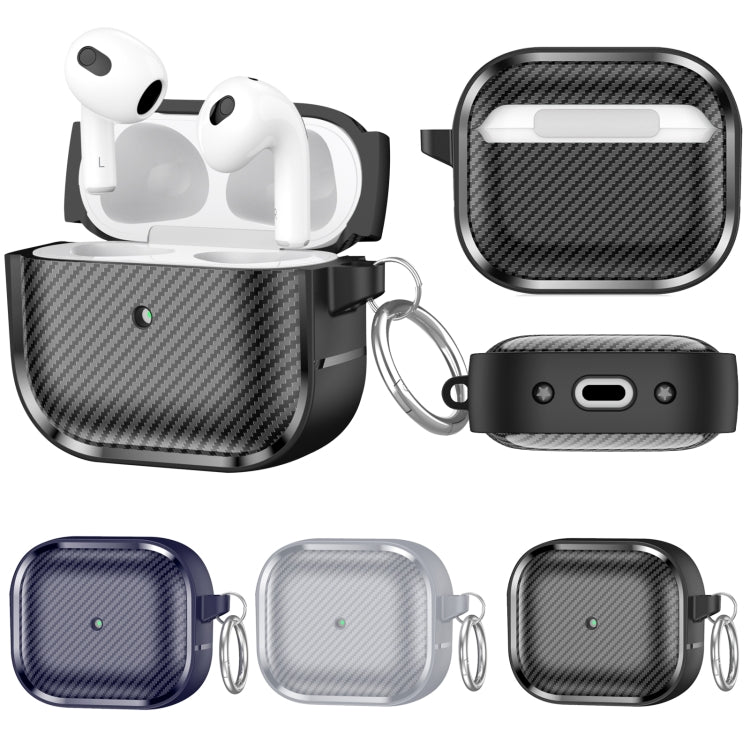 For AirPods 3 Photo Frame Carbon Fiber Series Earphone Case(Black) - For AirPods 3 by PMC Jewellery | Online Shopping South Africa | PMC Jewellery | Buy Now Pay Later Mobicred