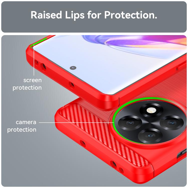 For OnePlus 11R Brushed Texture Carbon Fiber TPU Phone Case(Red) - free shipping - PMC TechLife - Order now!