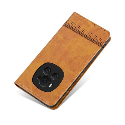 For Honor Magic6 AZNS Magnetic Calf Texture Flip Leather Phone Case(Light Brown) - Honor Cases by AZNS | Online Shopping South Africa | PMC Jewellery | Buy Now Pay Later Mobicred