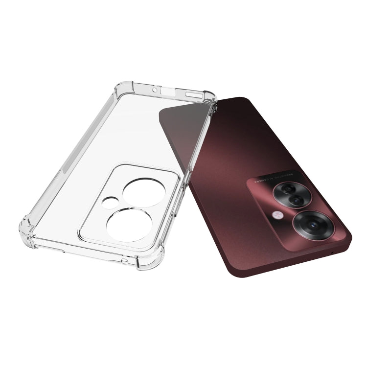 For OPPO Reno11 F 5G Global Shockproof Non-slip Thickening TPU Phone Case(Transparent) - Reno11 F Cases by PMC Jewellery | Online Shopping South Africa | PMC Jewellery | Buy Now Pay Later Mobicred