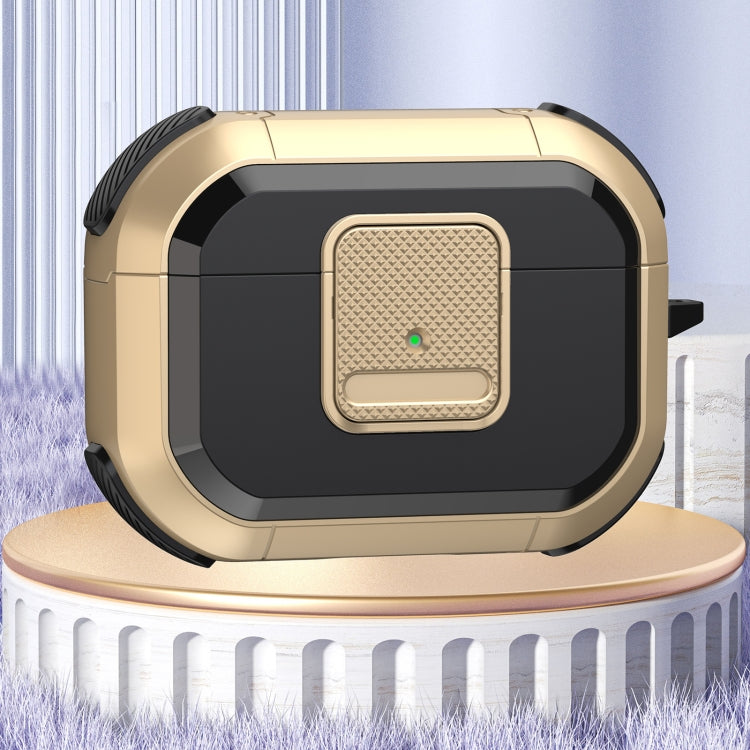 For AirPods Pro 2 Wireless Earphones Protective Case(Gold) - For AirPods Pro 2 by PMC Jewellery | Online Shopping South Africa | PMC Jewellery | Buy Now Pay Later Mobicred