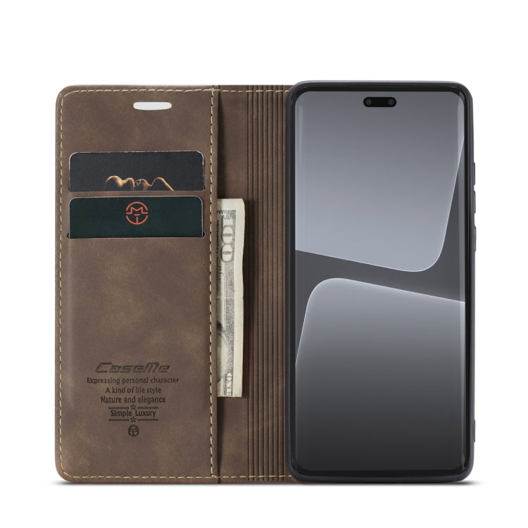 For Xiaomi 13 Lite CaseMe 013 Multifunctional Horizontal Flip Leather Phone Case(Coffee) - Xiaomi Cases by CaseMe | Online Shopping South Africa | PMC Jewellery | Buy Now Pay Later Mobicred