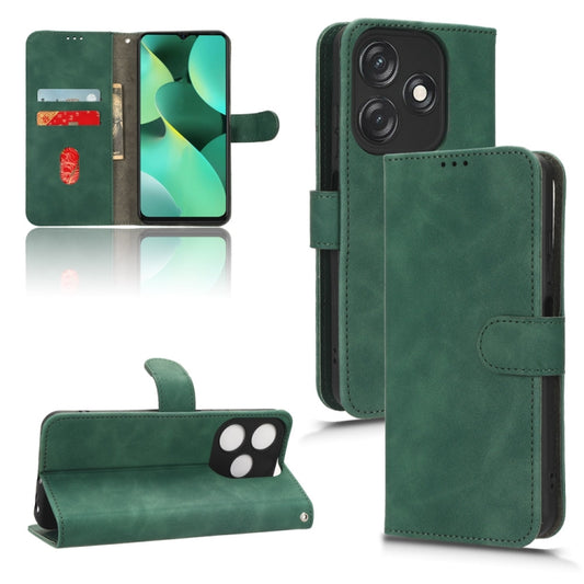 For TECNO Spark 10C Skin Feel Magnetic Flip Leather Phone Case(Green) - Tecno Cases by PMC Jewellery | Online Shopping South Africa | PMC Jewellery