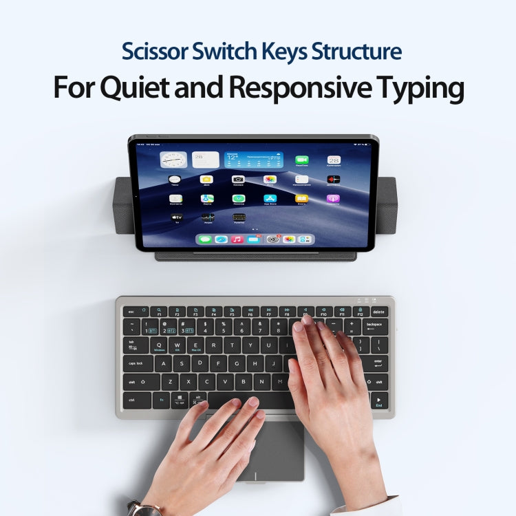 DUX DUCIS OK Series V1 Universal Tablet Bluetooth Keyboard Leather Case with Touchpad(Black) - free shipping - PMC TechLife - Order now!