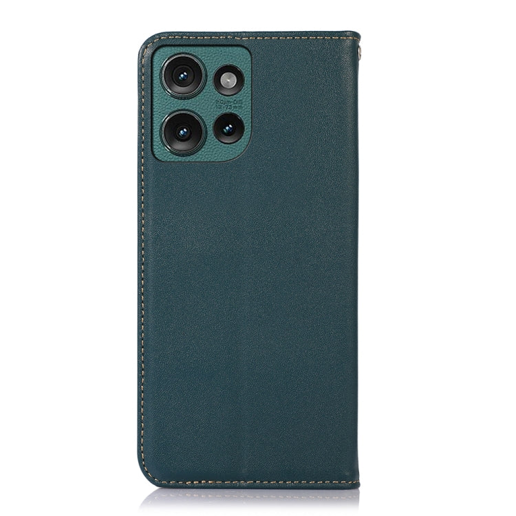 For Motorola Edge 50 Global KHAZNEH Nappa Top Layer Cowhide Leather Phone Case(Green) - Motorola Cases by PMC TechLife | Online Shopping South Africa | PMC TechLife | Buy Now Pay Later Mobicred
