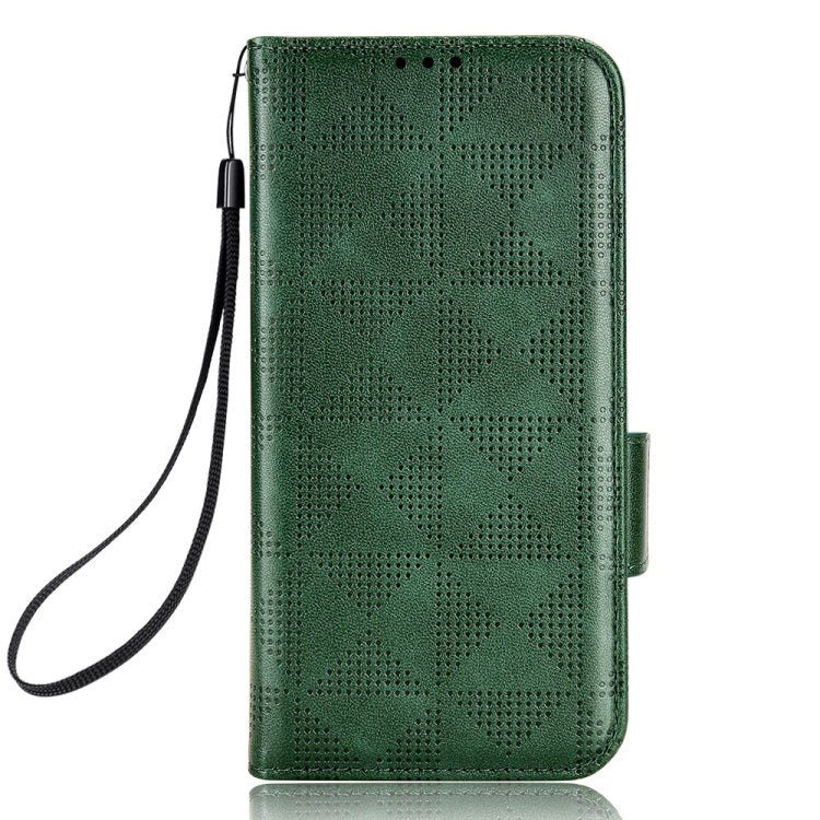 For Blackview A85 Symmetrical Triangle Leather Phone Case(Green) - More Brand by PMC Jewellery | Online Shopping South Africa | PMC Jewellery | Buy Now Pay Later Mobicred