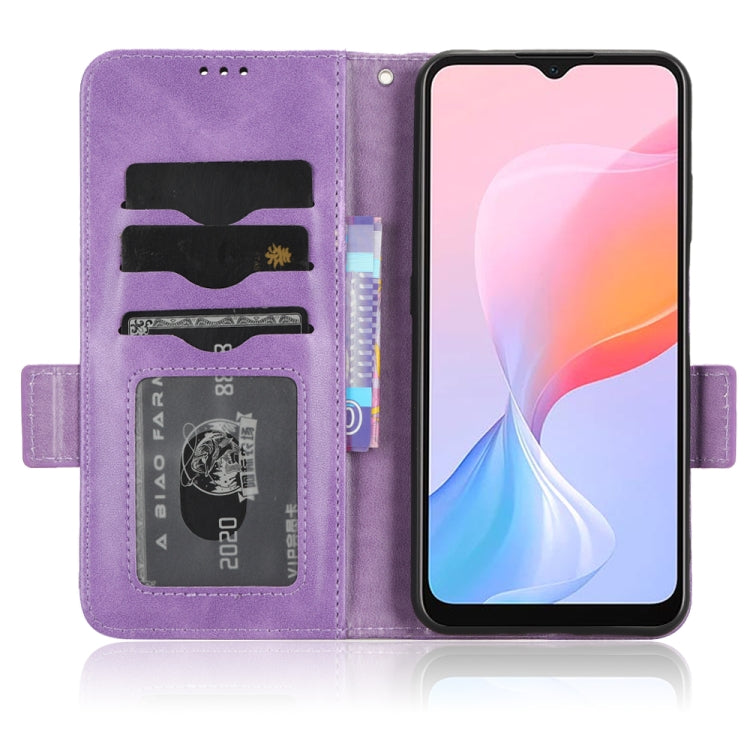 For Blackview A85 Symmetrical Triangle Leather Phone Case(Purple) - More Brand by PMC TechLife | Online Shopping South Africa | PMC TechLife | Buy Now Pay Later Mobicred