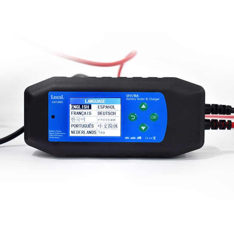 CAT-280 2 in 1 Car Battery Charger & Color Screen Battery Tester - Electronic Test by PMC TechLife | Online Shopping South Africa | PMC TechLife | Buy Now Pay Later Mobicred