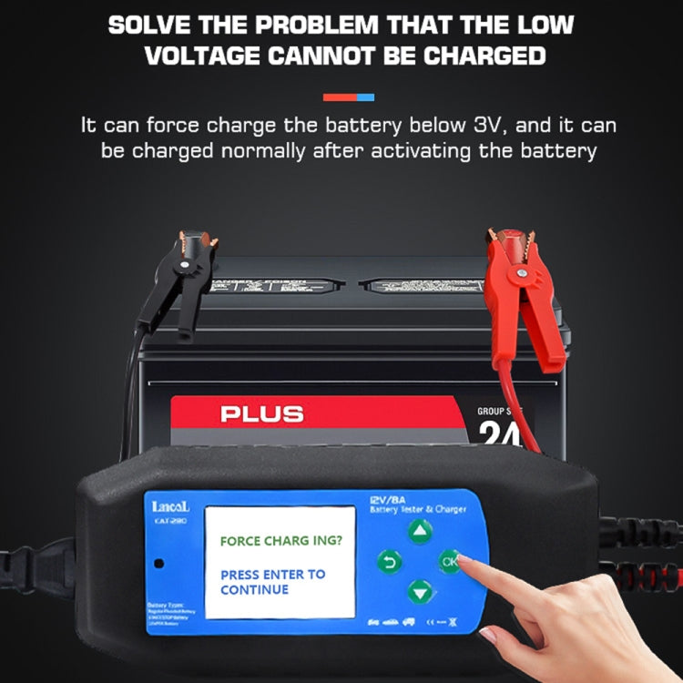 CAT-280 2 in 1 Car Battery Charger & Color Screen Battery Tester - Electronic Test by PMC TechLife | Online Shopping South Africa | PMC TechLife | Buy Now Pay Later Mobicred