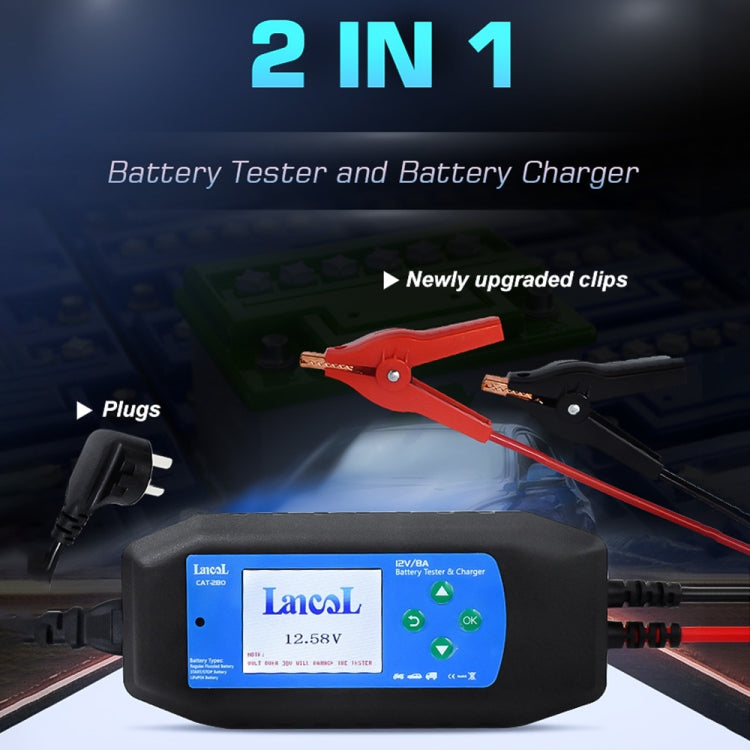 CAT-280 2 in 1 Car Battery Charger & Color Screen Battery Tester - Electronic Test by PMC TechLife | Online Shopping South Africa | PMC TechLife | Buy Now Pay Later Mobicred