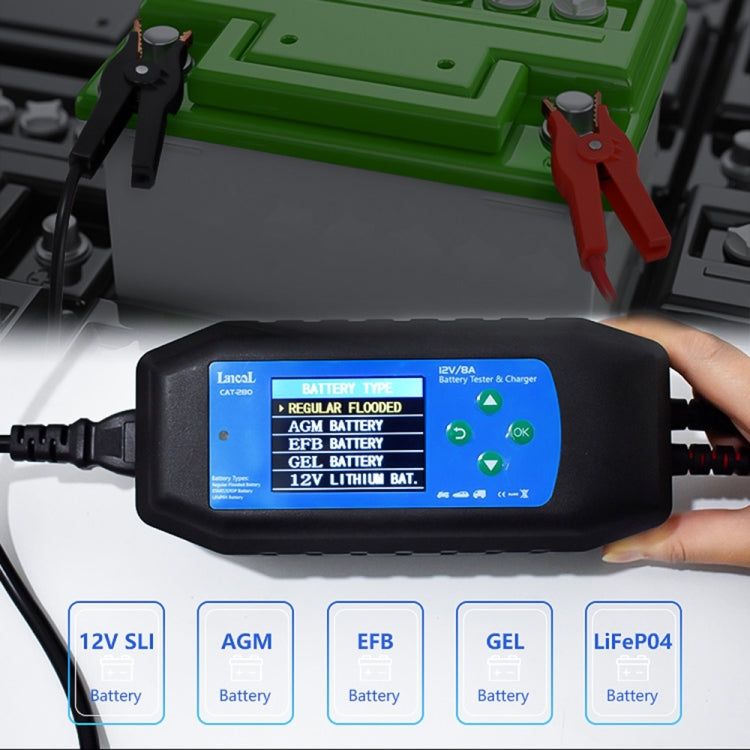 CAT-280 2 in 1 Car Battery Charger & Color Screen Battery Tester - Electronic Test by PMC TechLife | Online Shopping South Africa | PMC TechLife | Buy Now Pay Later Mobicred