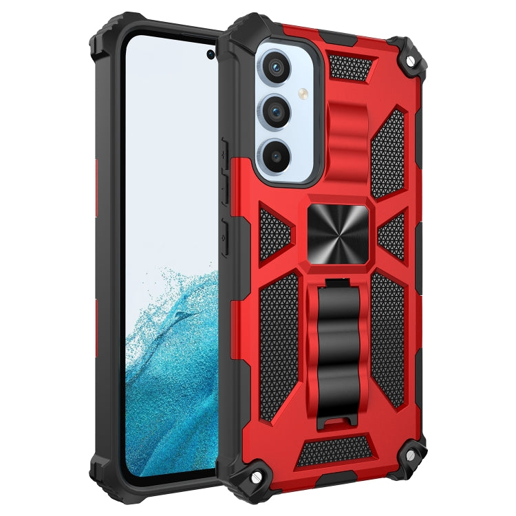 For Samsung Galaxy A54 5G Armor Shockproof TPU + PC Magnetic Protective Phone Case with Holder(Red) - Galaxy Phone Cases by PMC TechLife | Online Shopping South Africa | PMC TechLife