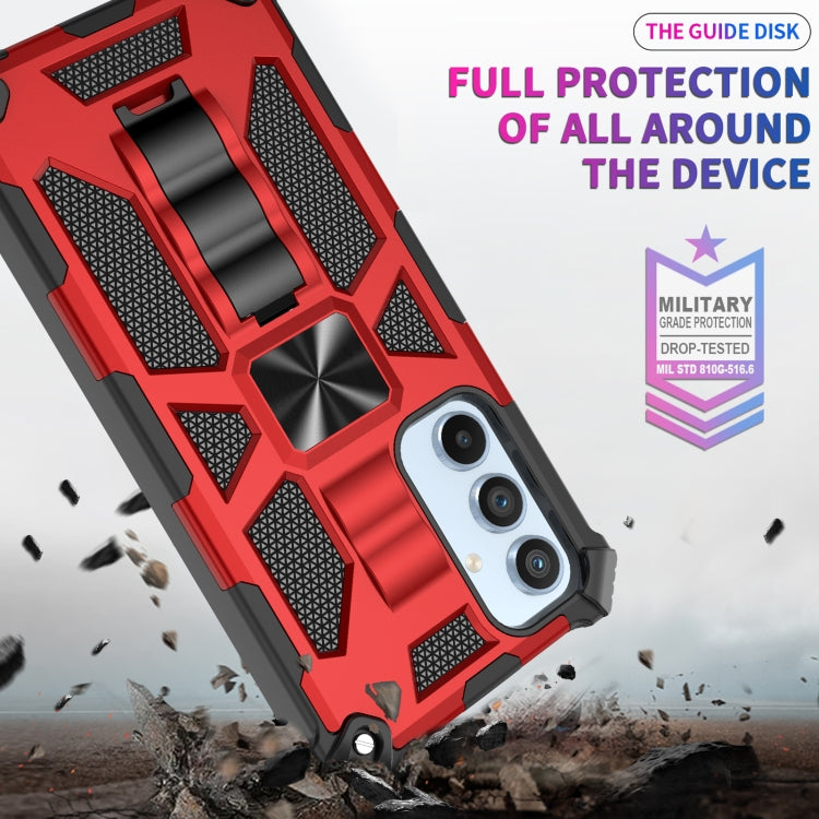 For Samsung Galaxy A54 5G Armor Shockproof TPU + PC Magnetic Protective Phone Case with Holder(Red) - Galaxy Phone Cases by PMC TechLife | Online Shopping South Africa | PMC TechLife