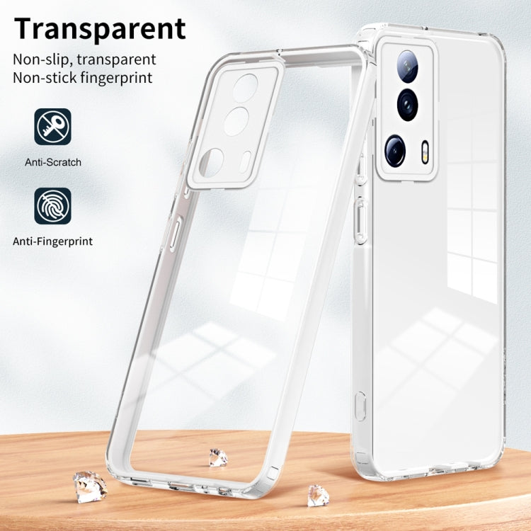 For Xiaomi 13 Lite 2023 / Civi 2 3 in 1 Clear TPU Color PC Frame Phone Case(White) - 13 Lite Cases by PMC Jewellery | Online Shopping South Africa | PMC Jewellery | Buy Now Pay Later Mobicred