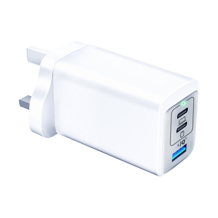 65W Dual PD USB-C / Type-C + USB 3-Port Gan Fast Charging Charger, Plug:UK Plug(White) - free shipping - PMC Jewellery - Order now!