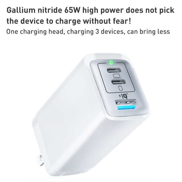 65W Dual PD USB-C / Type-C + USB 3-Port Gan Fast Charging Charger, Plug:UK Plug(White) - free shipping - PMC Jewellery - Order now!