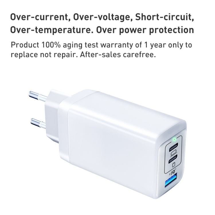 65W Dual PD USB-C / Type-C + USB 3-Port Gan Fast Charging Charger, Plug:UK Plug(Black) - free shipping - PMC Jewellery - Order now!