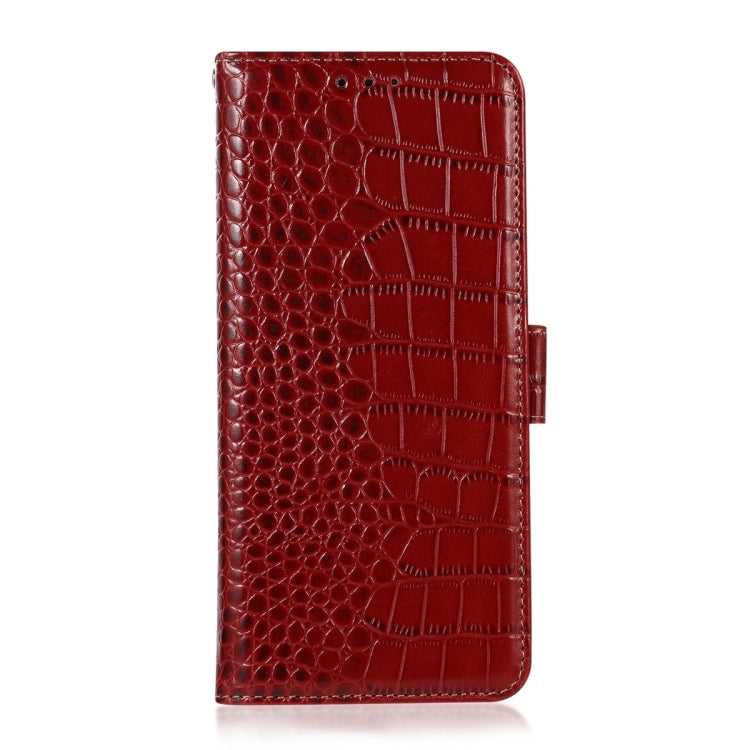 For Nokia C32 4G Crocodile Top Layer Cowhide Leather Phone Case(Red) - Nokia Cases by PMC TechLife | Online Shopping South Africa | PMC TechLife | Buy Now Pay Later Mobicred
