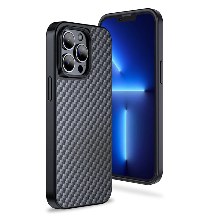 For iPhone 13 Pro Max wlons Magsafe Carbon Fiber Kevlar TPU Phone Case(Black) - free shipping - PMC Jewellery - Order now!