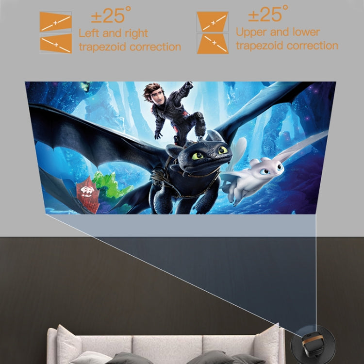A007 Portable 1280 x 720 HD 113 ANSI Smart LED Projector, Plug:US Plug(Black) - Mini Projector by PMC TechLife | Online Shopping South Africa | PMC TechLife | Buy Now Pay Later Mobicred