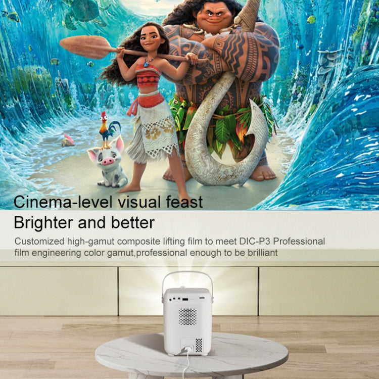 A007 Portable 1280 x 720 HD 113 ANSI Smart LED Projector, Plug:US Plug(White) - Mini Projector by PMC TechLife | Online Shopping South Africa | PMC TechLife | Buy Now Pay Later Mobicred