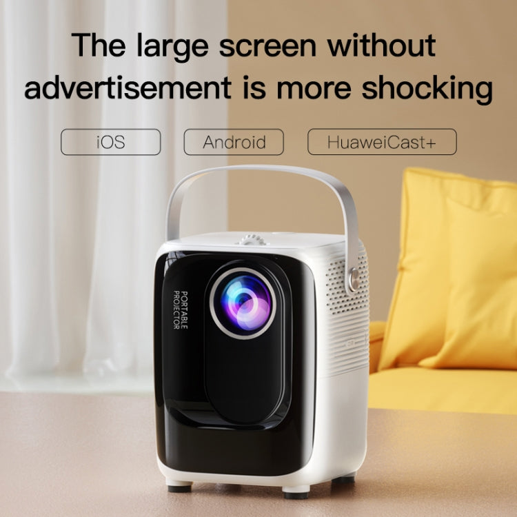 A007 Portable 1280 x 720 HD 113 ANSI Smart LED Projector, Plug:EU Plug(White) - Mini Projector by PMC TechLife | Online Shopping South Africa | PMC TechLife | Buy Now Pay Later Mobicred