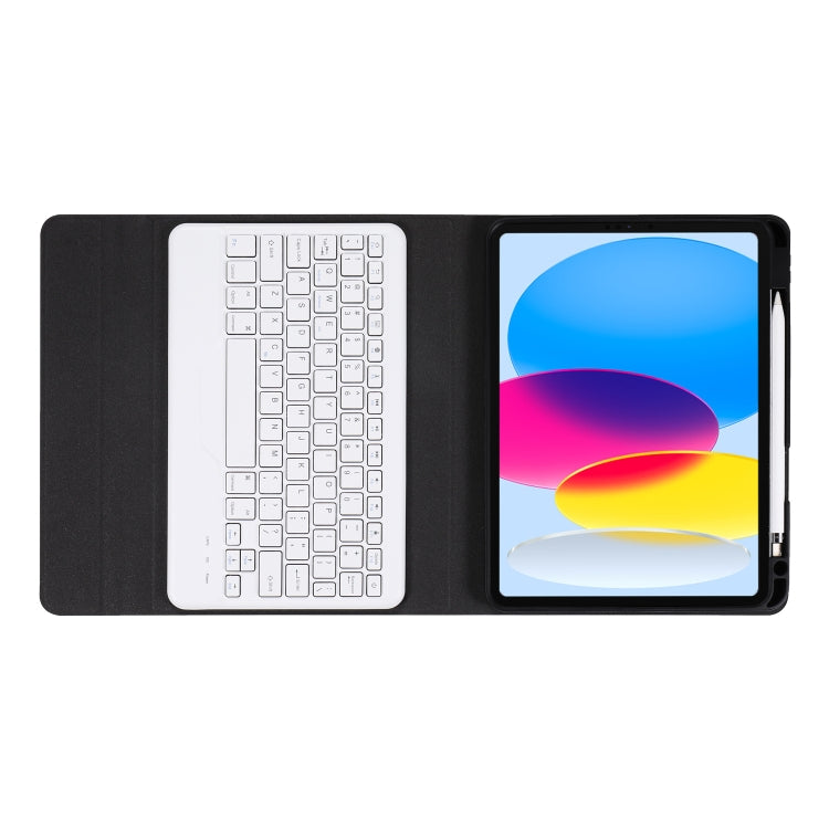 For iPad 10th Gen 10.9 2022 B10 Triangle Holder Tablet Bluetooth Keyboard Leather Case(Blue Pink) - Universal by PMC TechLife | Online Shopping South Africa | PMC TechLife
