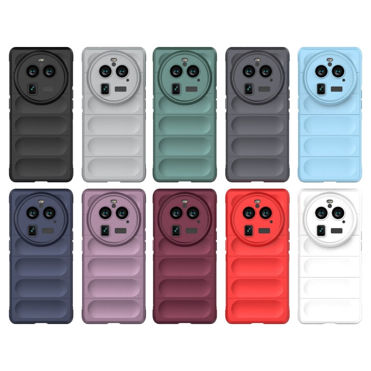 For OPPO Find X6 Pro 5G Magic Shield TPU + Flannel Phone Case(White) - OPPO Cases by PMC TechLife | Online Shopping South Africa | PMC TechLife | Buy Now Pay Later Mobicred