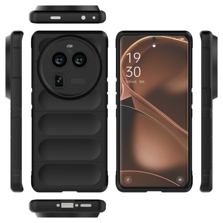 For OPPO Find X6 Pro 5G Magic Shield TPU + Flannel Phone Case(White) - OPPO Cases by PMC TechLife | Online Shopping South Africa | PMC TechLife | Buy Now Pay Later Mobicred