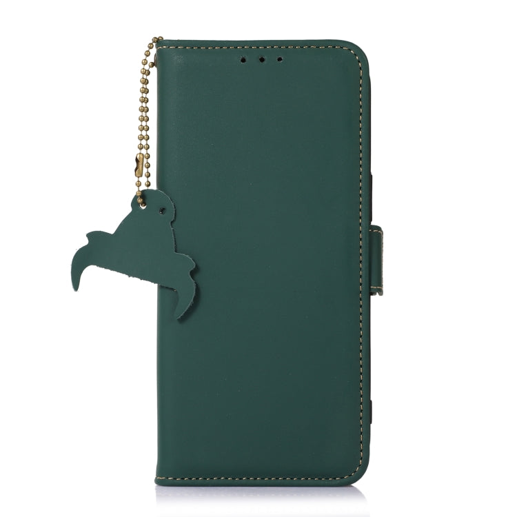 For Nokia XR21 Genuine Leather Magnetic RFID Leather Phone Case(Green) - Nokia Cases by PMC TechLife | Online Shopping South Africa | PMC TechLife | Buy Now Pay Later Mobicred