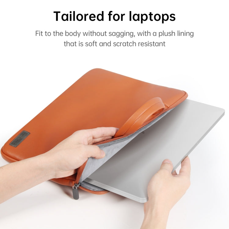Waterproof PU Laptop Bag Inner Bag, Size:15 inch(Grey) - Other by PMC Jewellery | Online Shopping South Africa | PMC Jewellery | Buy Now Pay Later Mobicred