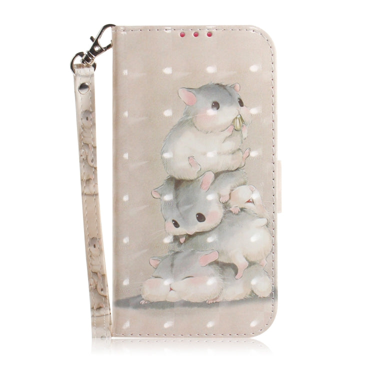 For Huawei nova Y61 / Enjoy 50z 3D Colored Horizontal Flip Leather Phone Case(Squirrels) - Huawei Cases by PMC Jewellery | Online Shopping South Africa | PMC Jewellery