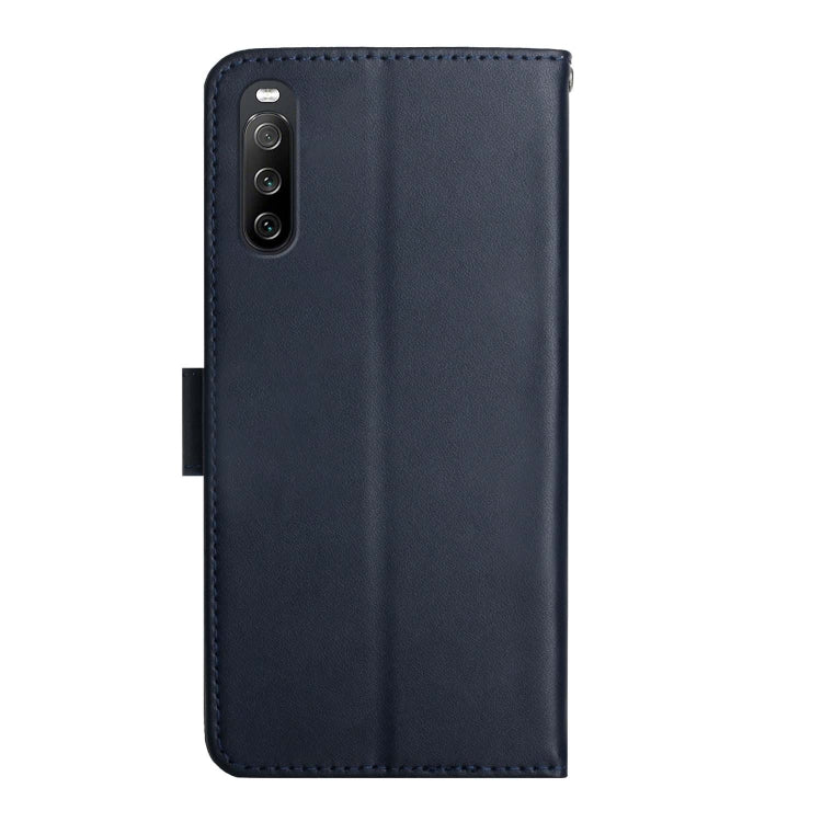 For Sony Xperia 10 V Genuine Leather Fingerprint-proof Horizontal Flip Phone Case(Blue) - Sony Cases by PMC TechLife | Online Shopping South Africa | PMC TechLife | Buy Now Pay Later Mobicred