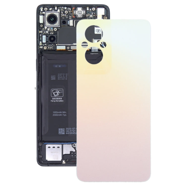 For OPPO Reno7 Z 5G Original Battery Back Cover(Gold) - Back Cover by PMC TechLife | Online Shopping South Africa | PMC TechLife