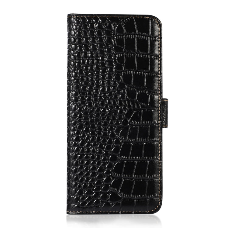 For Google Pixel 8 Crocodile Top Layer Cowhide Leather Phone Case(Black) - Google Cases by PMC TechLife | Online Shopping South Africa | PMC TechLife | Buy Now Pay Later Mobicred