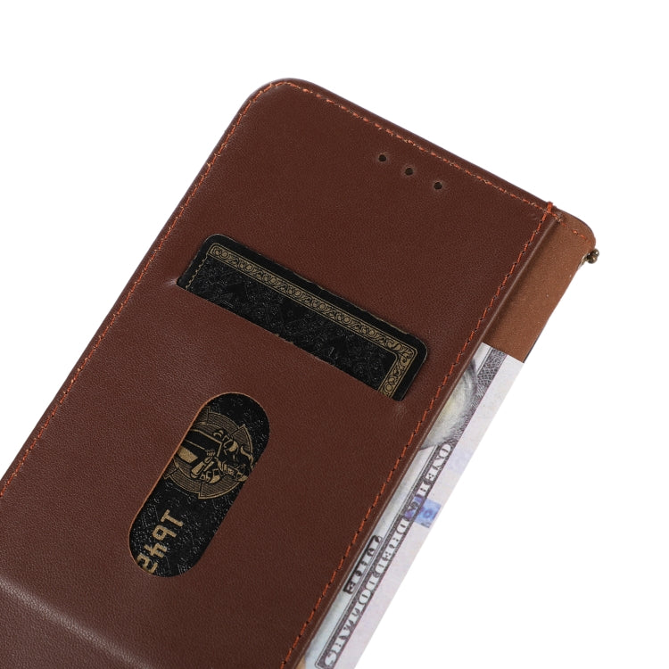 For Google Pixel 8 Pro KHAZNEH Nappa Top Layer Cowhide Leather Phone Case(Brown) - Google Cases by PMC TechLife | Online Shopping South Africa | PMC TechLife | Buy Now Pay Later Mobicred